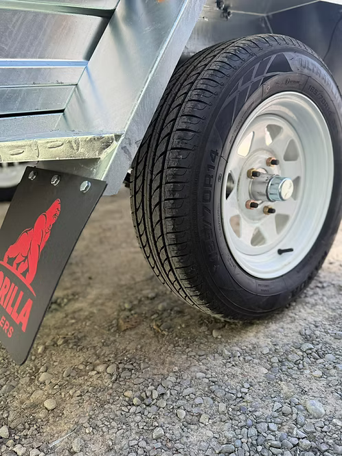 8X5 Extra Tough Single Axle Tipping Trailer – 600mm Cage & Canvas Cover – 1100kg Load Capacity