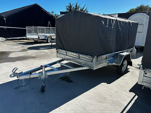 8x4 Trailer + 900mm Cage + Canvas Cover