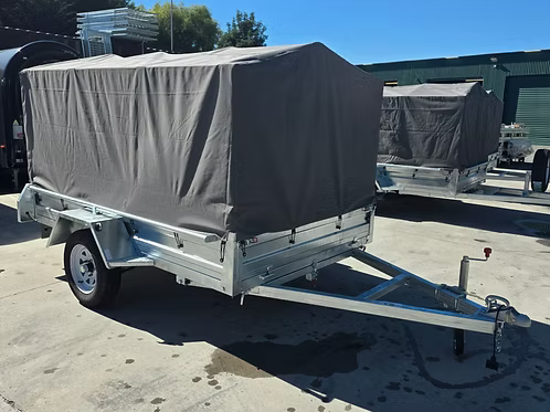 8x4 Trailer + 900mm Cage + Canvas Cover