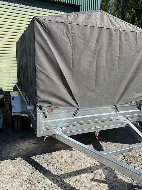 8X5 Extra Tough Single Axle Tipping Trailer – 600mm Cage & Canvas Cover – 1100kg Load Capacity