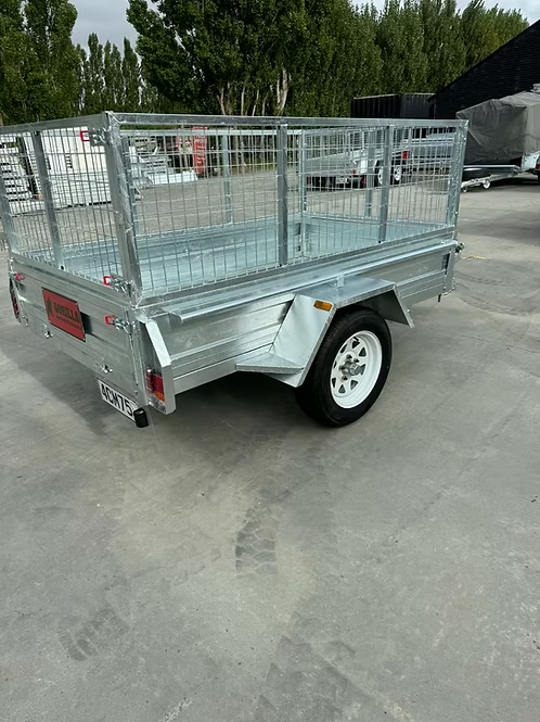8X5 Extra Tough Single Axle Tipping Trailer – 600mm Cage & Canvas Cover – 1100kg Load Capacity
