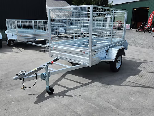 8x4 Trailer + 900mm Cage + Canvas Cover