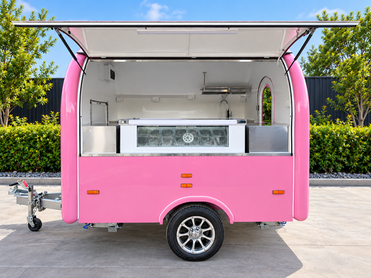 Ice Cream, Coffee & Food Trailer – With Display Freezer – NZ Food Grade Compliant