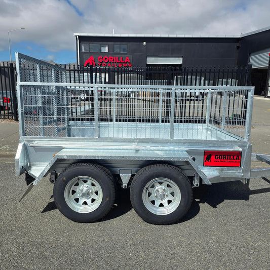 8x5 Tandem Axle Braked Manual Tipping Trailer – 1200mm Ride-On Ramp